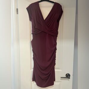 BCBGMaxAzria Deep Purple Midi Dress